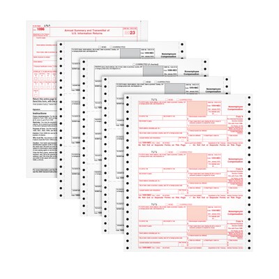 TOPS 2023 1099-NEC Tax Form Kit with 1096 Forms, 4-Part, 100/Pack (NECCONT100)
