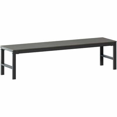 Lorell Faux Wood Outdoor Bench, Gray (LLR42670)