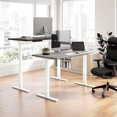 Bush Business Furniture Move 60 Series 72W L Shaped Adjustable Standing Desk, Storm Gray (M6SL7278S