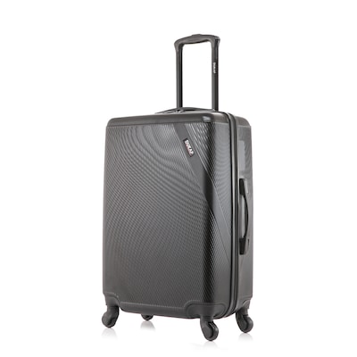 DUKAP Discovery 25.59 Hardside Suitcase, 4-Wheeled Spinner, TSA Checkpoint Friendly, Black (DKDIS00M-BLK)
