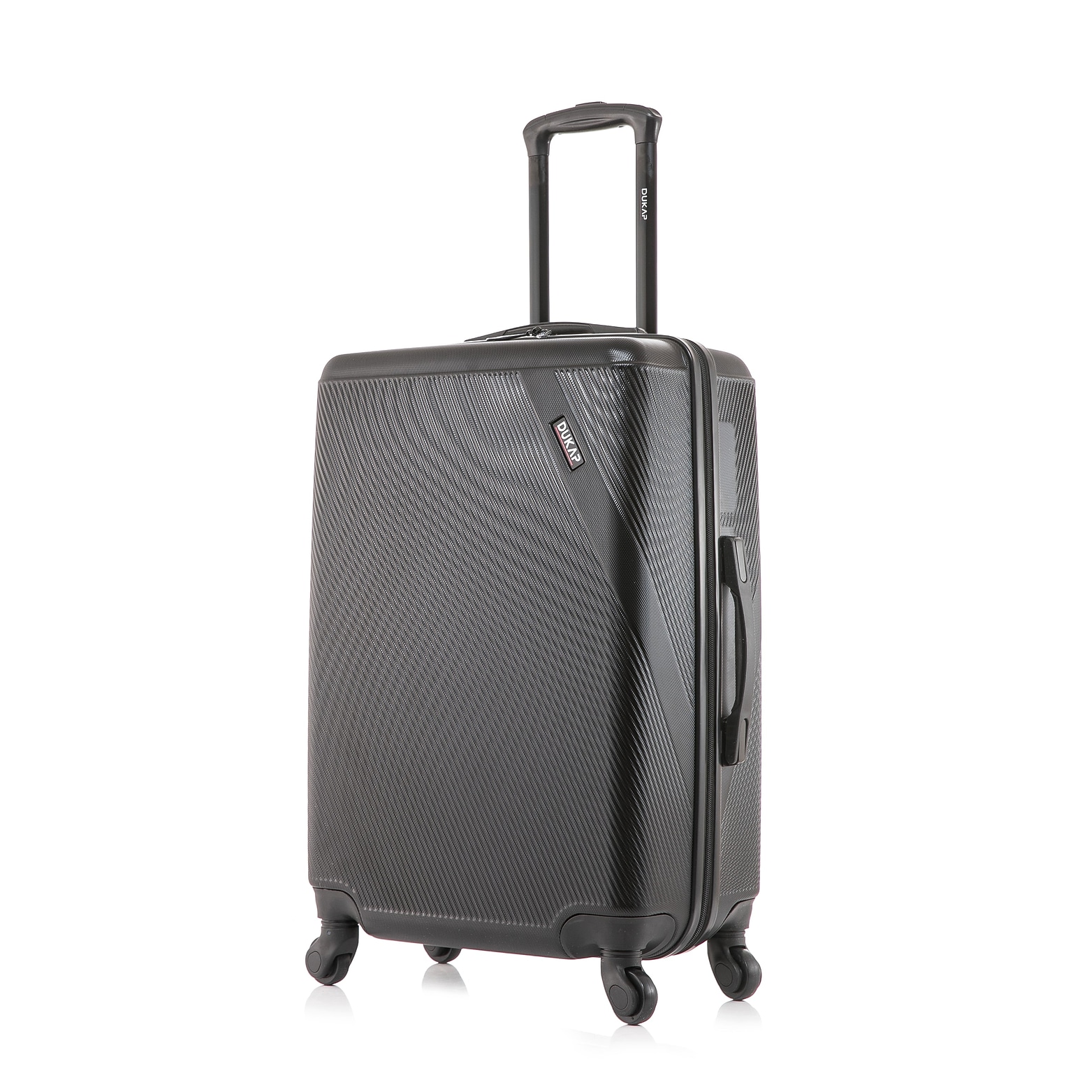 DUKAP Discovery 25.59 Hardside Suitcase, 4-Wheeled Spinner, TSA Checkpoint Friendly, Black (DKDIS00M-BLK)
