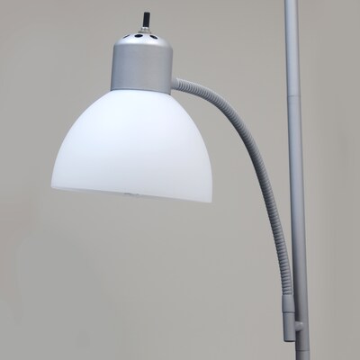 Simple Designs 71.5" Silver Floor Lamp with Dome Shades, 2/Pack (LF2000-SLV-2PK)