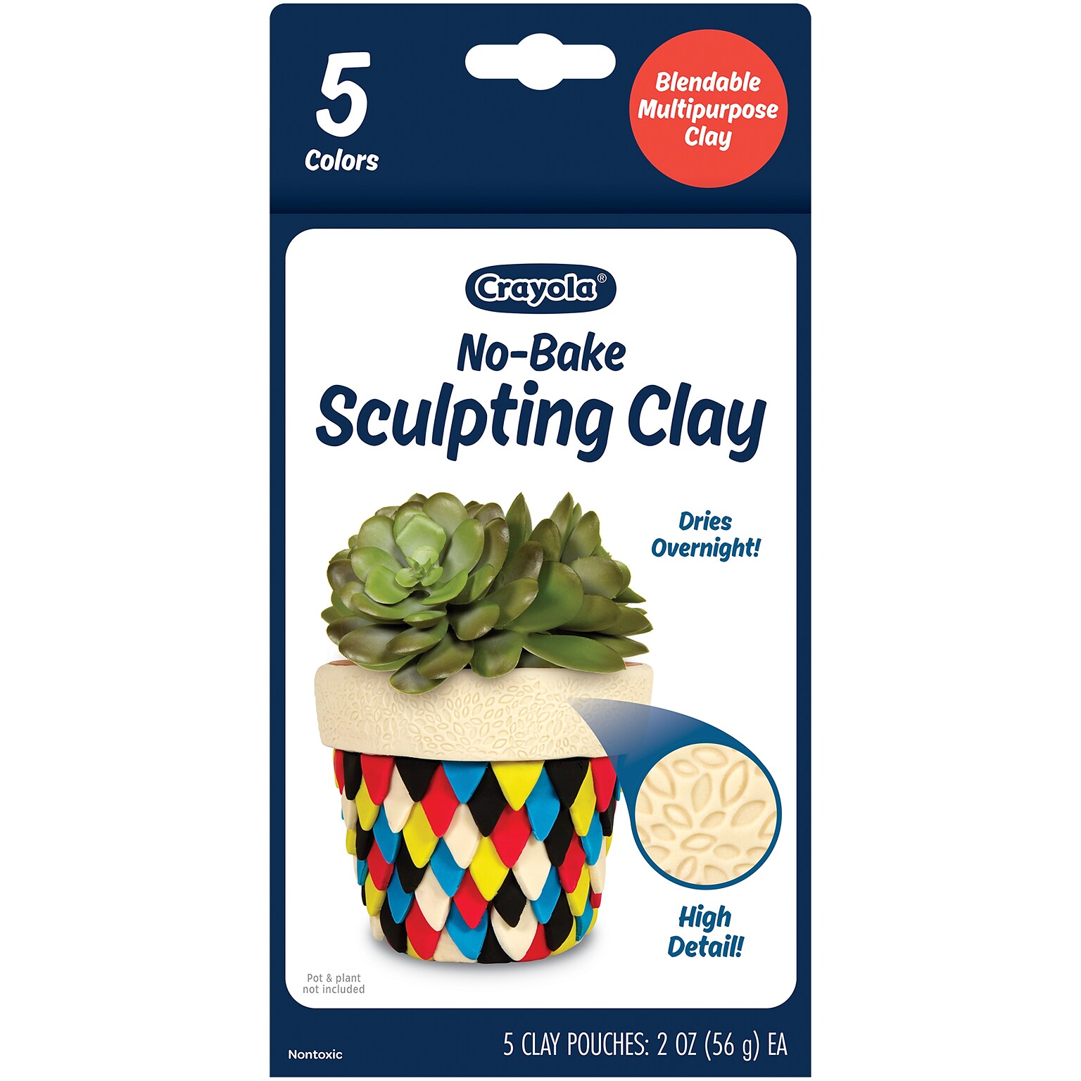 Crayola Sculpting Clay, Assorted Colors, 5/Pack (BIN570230)