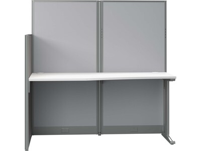 Bush Business Furniture Office in an Hour 63H x 65W Cubicle Panel Workstation, Pure White (WC36192