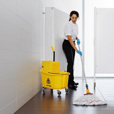 Coastwide Professional Bucket & Side-Press Wringer, 35 Qt., Yellow/Black