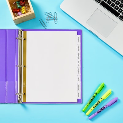 Avery Big Tab Insertable Paper Dividers, 8 Tabs, White (11124)