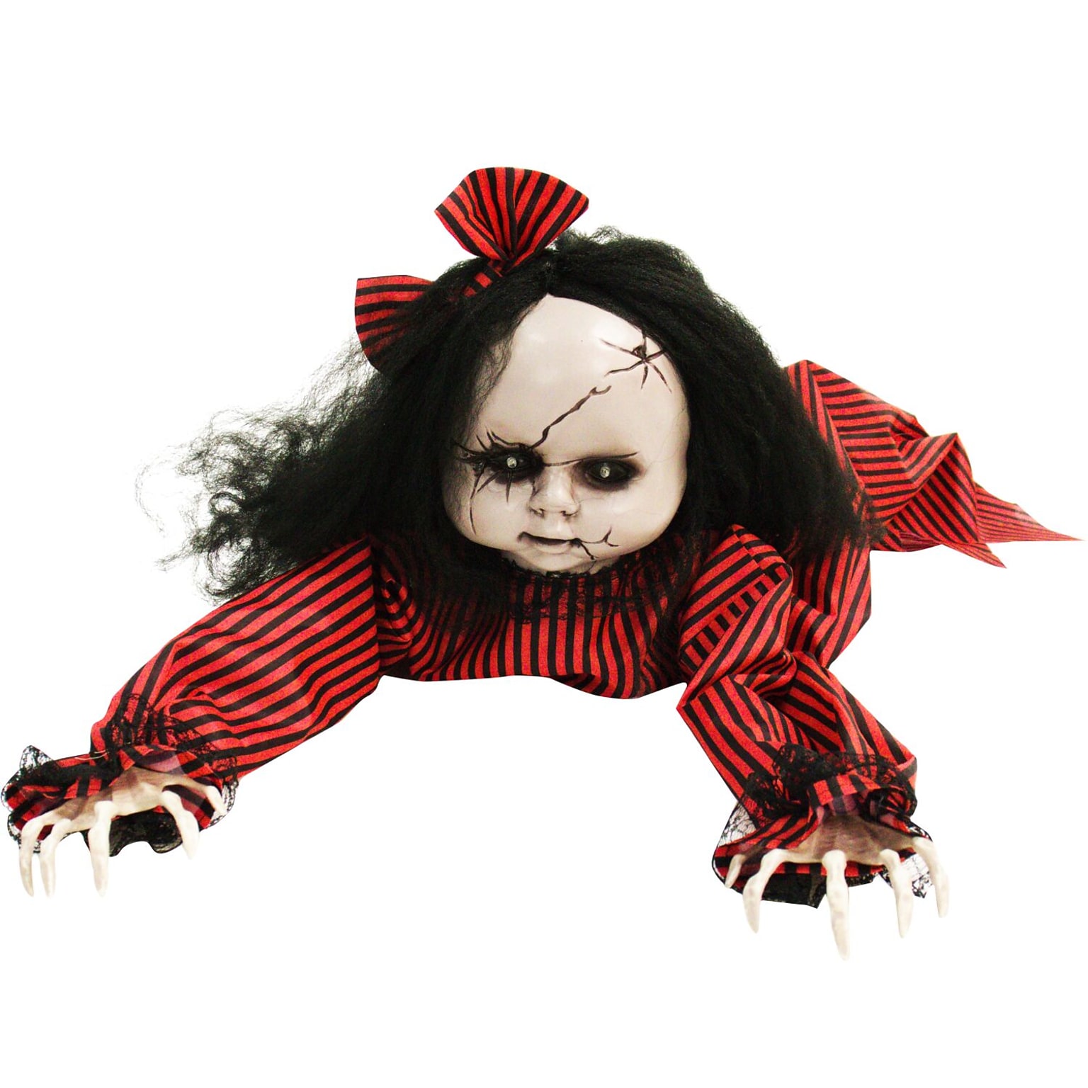 Haunted Hill Farm Animatronic Haunted Crawling Baby Doll (HHGBGIRL-2LSA)