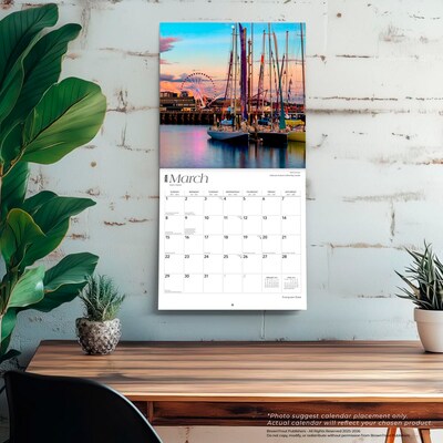 2026 BrownTrout Evergreen State Washington Places 12" x 12" Monthly Wall Calendar (9798330703234)