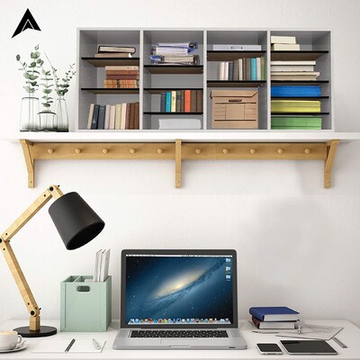 AdirOffice 500 Series 24-Compartment Literature Organizers, 39.3" x 11.8", White, 2/Pack (500-24-WHI-2PK)
