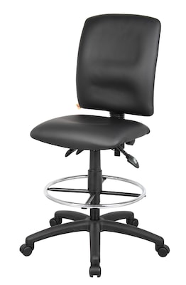 Boss® Multi-Function LeatherPlus Drafting Stool; Black