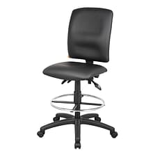 Boss® Multi-Function LeatherPlus Drafting Stool; Black