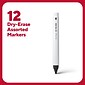 TRU RED™ Pen Dry Erase Markers, Fine Tip, Assorted, 12/Pack (TR61434-CC)