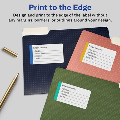 Avery Laser/Inkjet Rectangle Multipurpose Labels, Matte White, 120 Labels/Pack (94238)