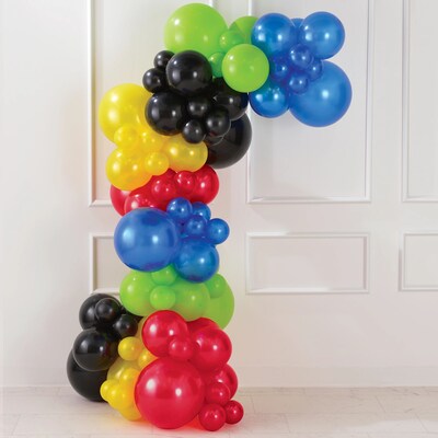 Party City Latex Balloon Garland Kit, Assorted Colors, 90/Pack (AM112055)