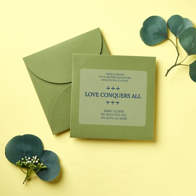 Avery Easy Peel Inkjet Shipping Labels, 3-1/3" x 4", Clear, 60 Labels/Pack (18664)