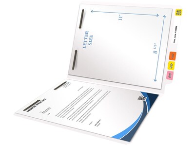 Medical Arts Press Heavy-Duty End Tab File Folder, Straight Cut, Letter-Size, White, 40/Box (S-09459-WHT)