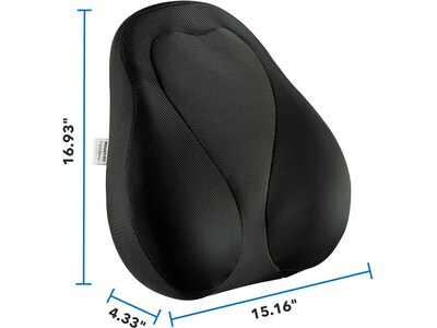 Mount-It! Ergo Collection Memory Foam Curved Back Support, Black (MI-1105)