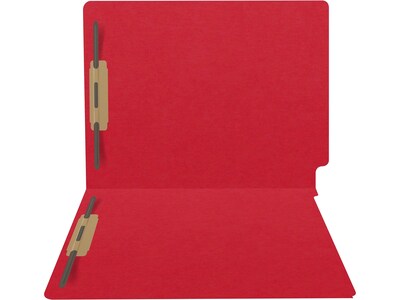 Medical Arts Press Heavy-Duty End Tab File Folder, Straight Cut, Letter-Size, Red, 40/Box (S-09459-RED)