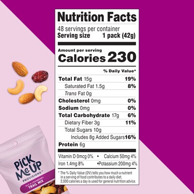 Pick Me Up Provisions™ Nut & Cranberry Trail Mix, 1.5 oz., 48 Bags/Box (PM62798)
