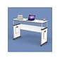 Luxor 32"-38"H Adjustable Standing Modular Teacher Desk, White/Gray (DTTB002)