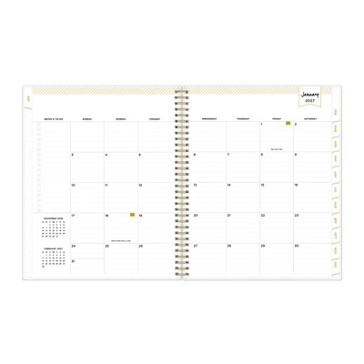 2027 Blue Sky Day Designer Tile 8.5" x 11" Calendar Year Weekly & Monthly Planner, Plastic Cover, Blue (101411-27)
