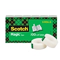 Scotch Magic Tape, Invisible, Refill, 3/4 in x 800 in, 6 Tape Rolls, Home Office and Back to School