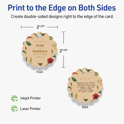 Avery 2-1/2" Diameter  Blank Price & Merchandise Tags, Kraft Brown, 225/Carton (95326-KMT25)