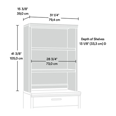 Sauder Aspen Post 31"W Hutch, Prime Oak (427017)
