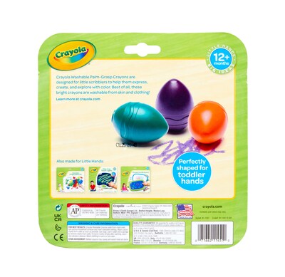 My First Crayola Washable Palm Grasp Crayons, 6/Pack (81-1451)