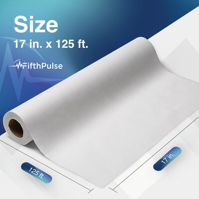 FifthPulse Exam Table Paper, 17 in. x 125 ft., White, 2 Rolls (FMN100720)