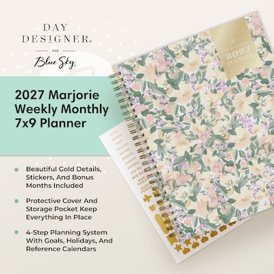 2027 Blue Sky Day Designer 7" x 9" Weekly & Monthly Planner (161682)