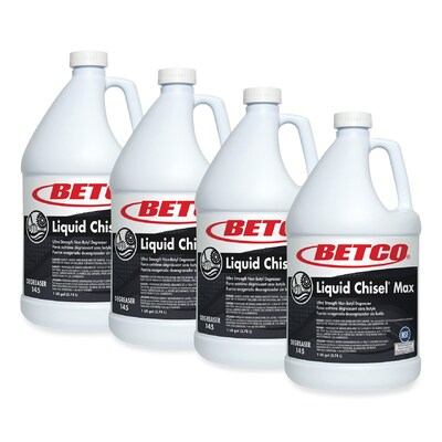 Betco Liquid Chisel Max Non-Butyl Degreaser, Characteristic Scent, 1 Gal. Bottle, 4/Carton (BET1450400)