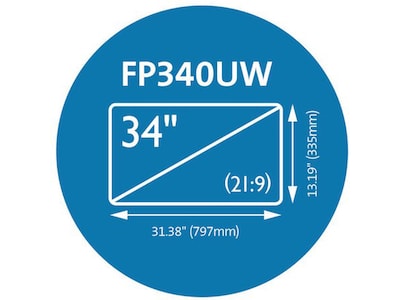 Kensington Anti-Glare Reversible Privacy Screen for 34" Widescreen Monitor, 21:9 (K52130WW)