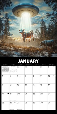 2026 Willow Creek Cow Abductions 12" x 12" Monthly Wall Calendar (50866)