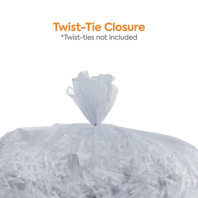 Coastwide Professional™ 60 Gallon Trash Bag with 30% PCR, 38" x 58", Low Density, 0.8 mil, Clear, 100 Bags/Box (CW62413)