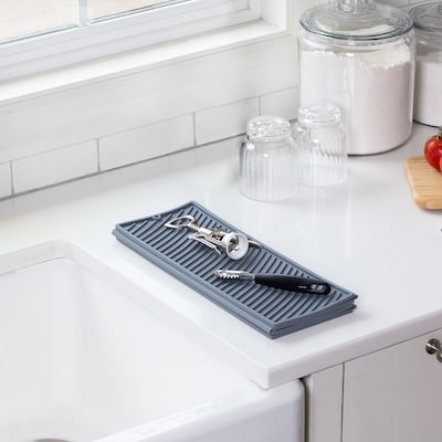 Better Houseware Silicone Dish Racks, Gray (BTH3419)