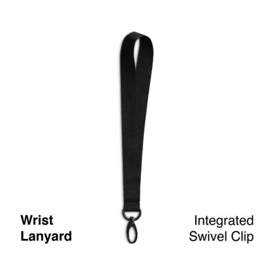 Staples Wrist Lanyard, 9" Length, Nylon, Black (51920)