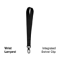 Staples Wrist Lanyard, 9" Length, Nylon, Black (51920)