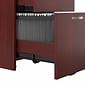 Bush Business Furniture Office in an Hour 63"H x 129"W 2 Person F-Shaped Cubicle Workstation, Hansen Cherry (OIAH008HC)