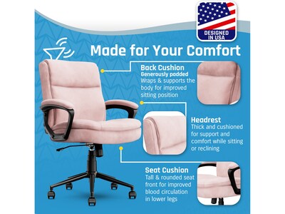 Click365 Transform 2.0 Ergonomic Fabric Swivel Desk Chair, Pink (CCHR10007E)