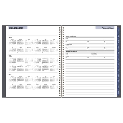 2026 AT-A-GLANCE DayMinder 8.5" x 11" Weekly & Monthly Appointment Book, Plastic Cover, Gray (GC520-07-26)