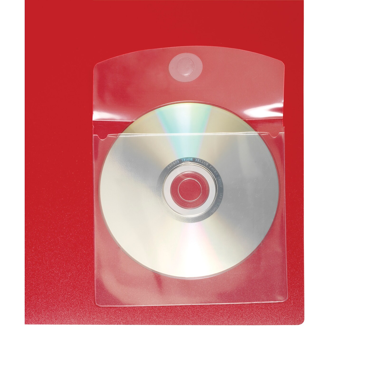 Cardinal HOLDit Adhesive Holders for CD, Clear Vinyl, 10/Pack (21845)