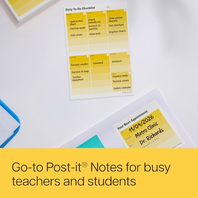 Post-it Weekly Planner Notes, 3.9" x 5.7", 50 Sheets/Pad, 24 Pads/Pack (660-24CP-WP)