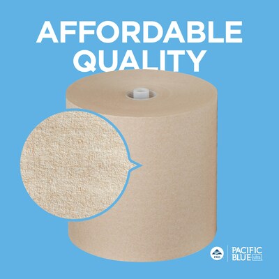 Pacific Blue Ultra Recycled Hardwound Paper Towels, 1-Ply, 6 Rolls/Carton (26495)
