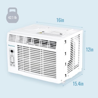 Keystone 5,000 BTU Window-Mounted Air Conditioner with Follow Me LCD Remote Control, white (KSTAW05C