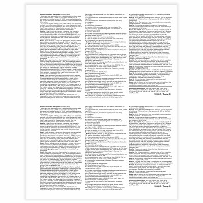 ComplyRight 2026 1099-R Tax Form, 1-Part, 2-Up, Recipient Copy C, 50/Pack (514250)