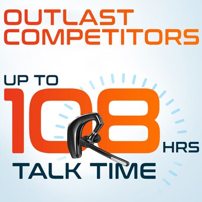 Delton 95X Wireless Noise Canceling MS Team Bluetooth Headset & Charging Case, Black (DHB95X)