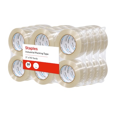 Staples Industrial Packing Tape, 3” x 110 Yards, 1.8 Mil — 24/Carton (24330715)