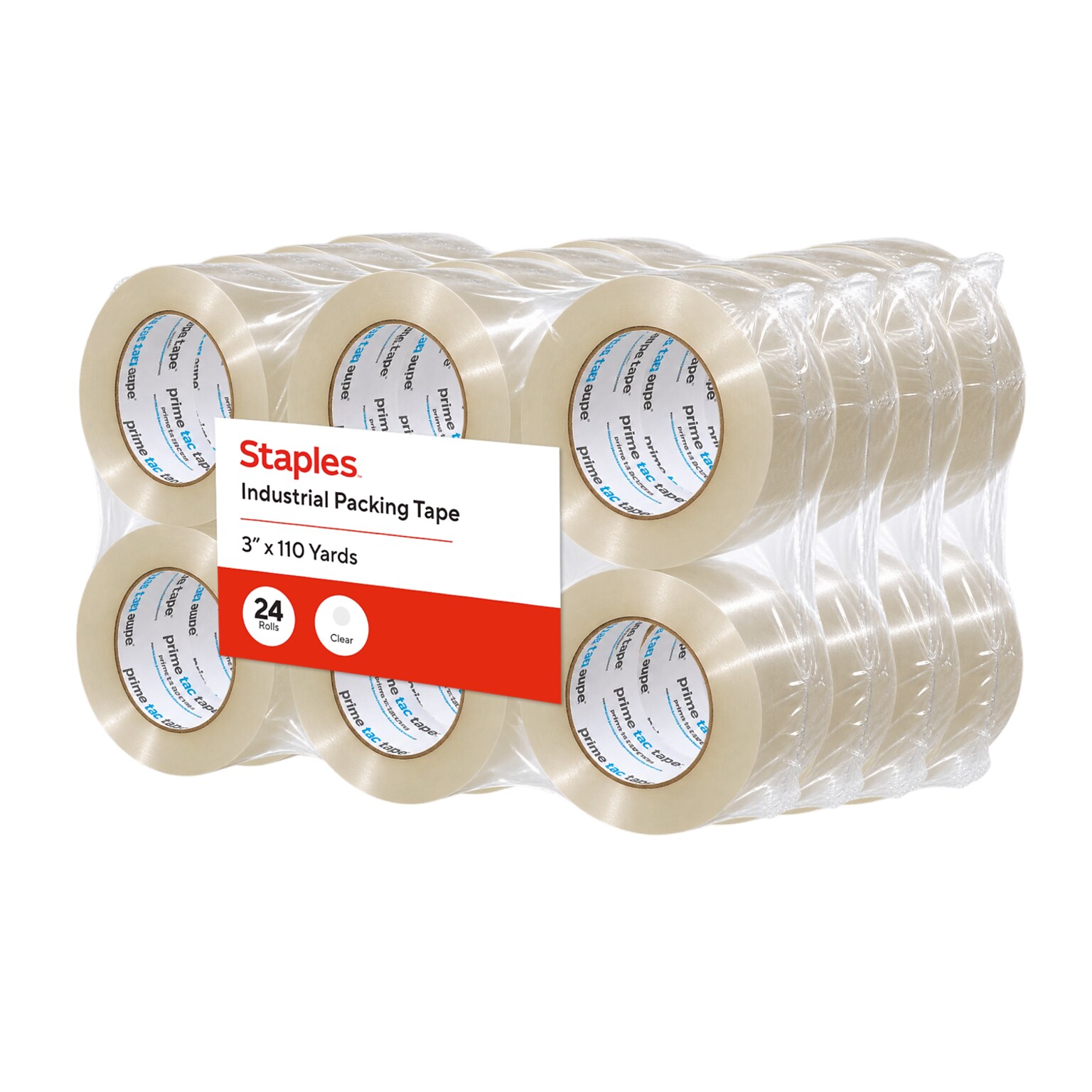 Staples Industrial Packing Tape, 3” x 110 Yards, 1.8 Mil — 24/Carton (24330715)