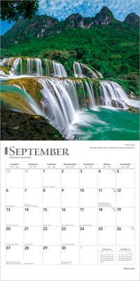 2026 BrownTrout Waterfalls 12" x 12" Monthly Wall Calendar (9798330706204)